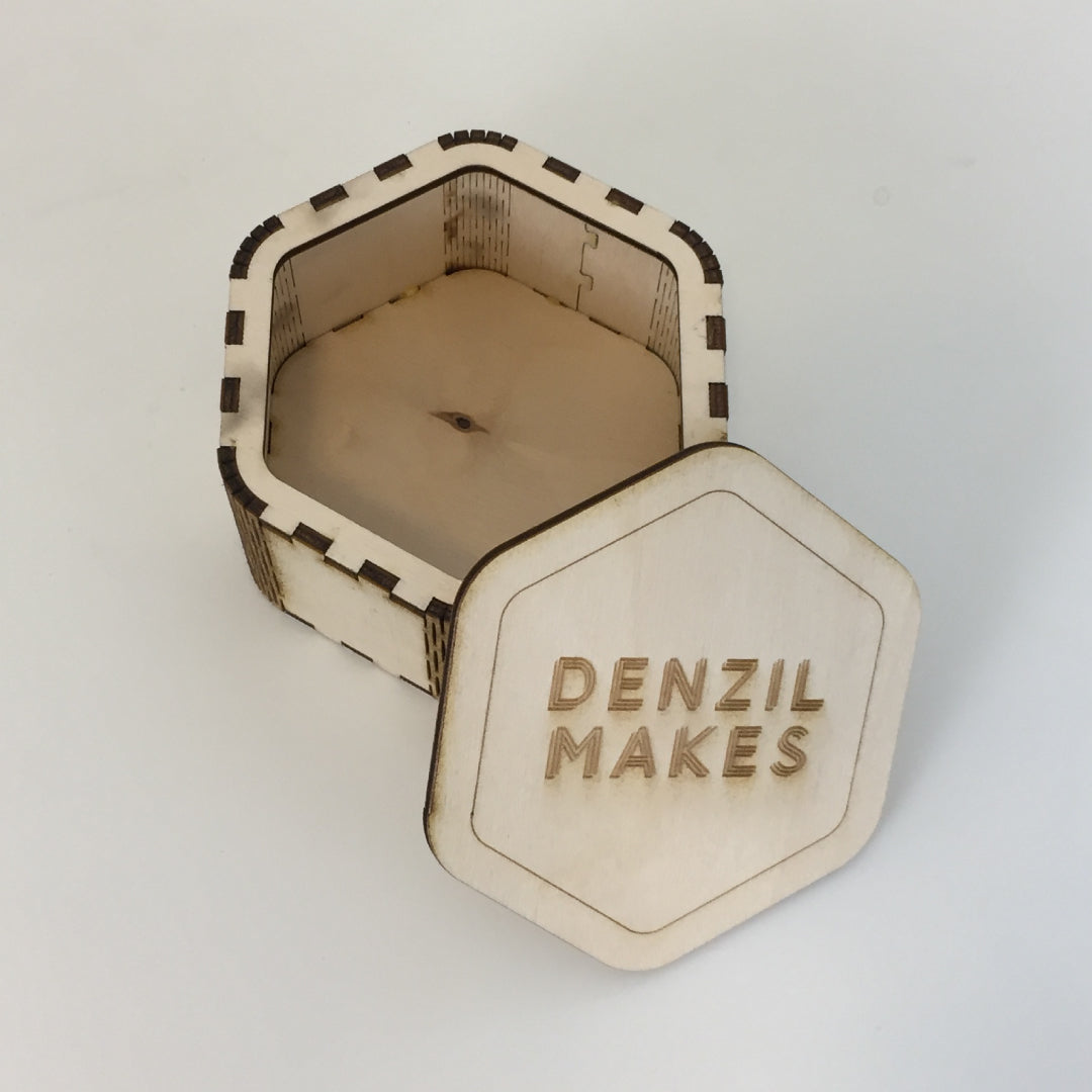 Hexagonal Living Hinge Box - Plans