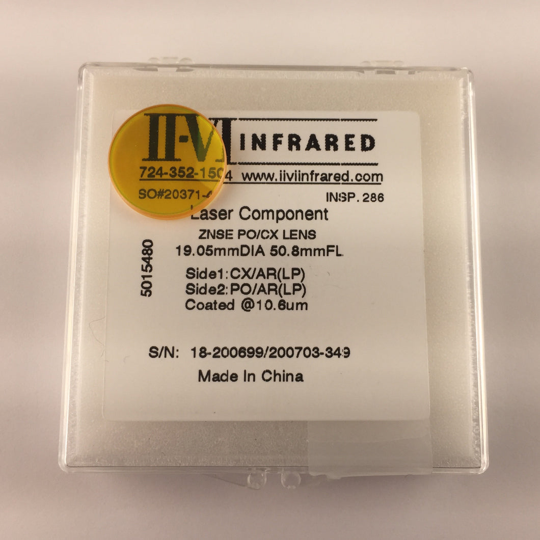 II-VI ZnSe Infrared Lens - 3/4