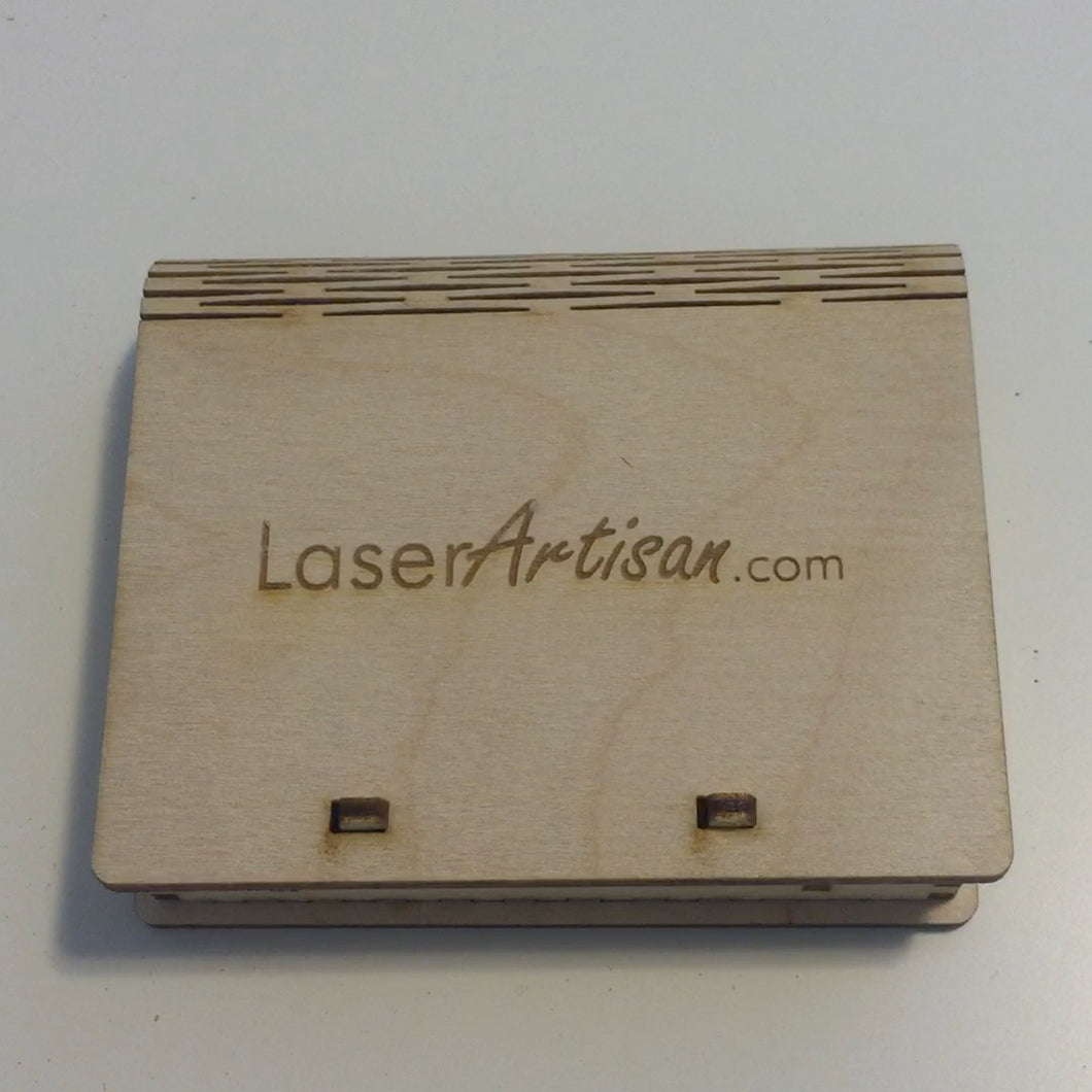 Laser Cut Box With Living Hinge and Spring Catch