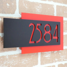 Load image into Gallery viewer, Two Tone Acrylic House Number - 12&quot; x 6&quot; - 002